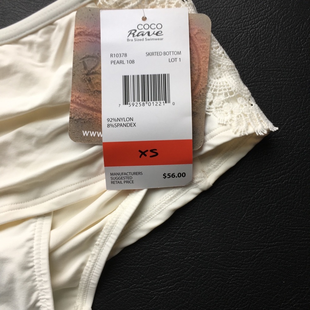 BNWT Coco Rave Ruched Bandeau Top Skirted Bikini!!